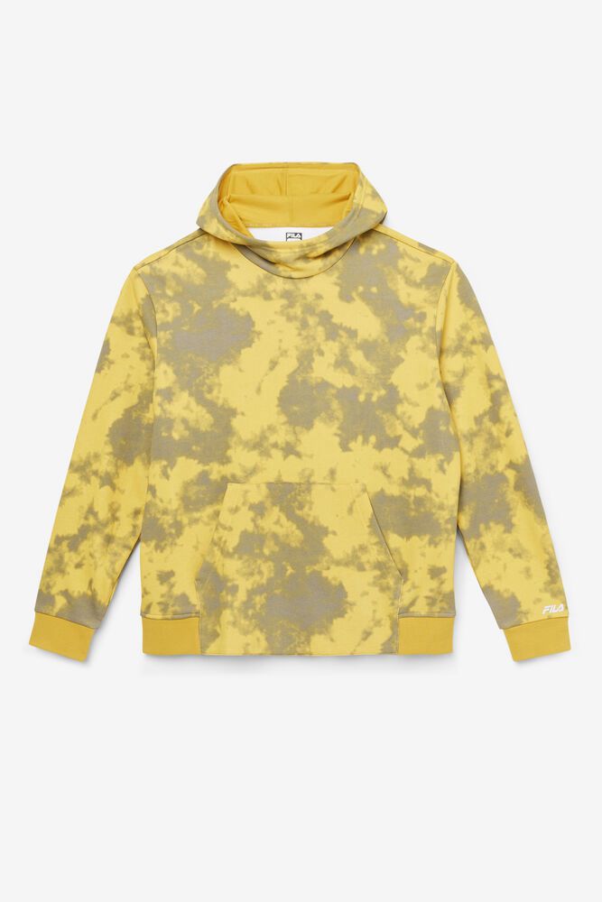 Fila Hoodie Mens Yellow - Markith - Philippines 5094372-CF